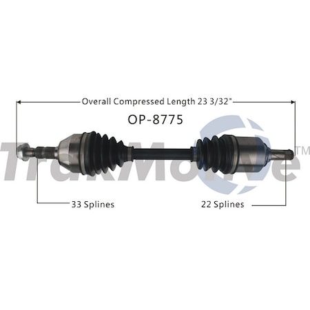 Surtrack Axle Cv Axle Shaft, Op-8775 OP-8775